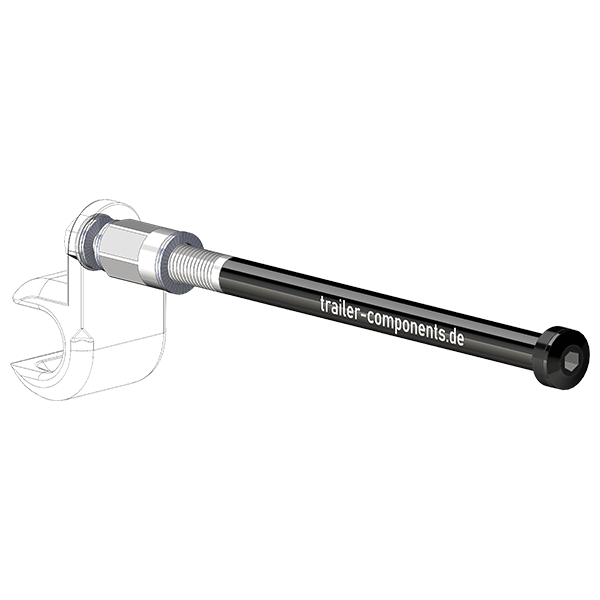 Universelle gjennomgående aksler med adapter for ORBEA | for venstregjengede M12 x 1,50 - egnet for Thule, Qeridoo, Burley, Hamax, Trixie og andre