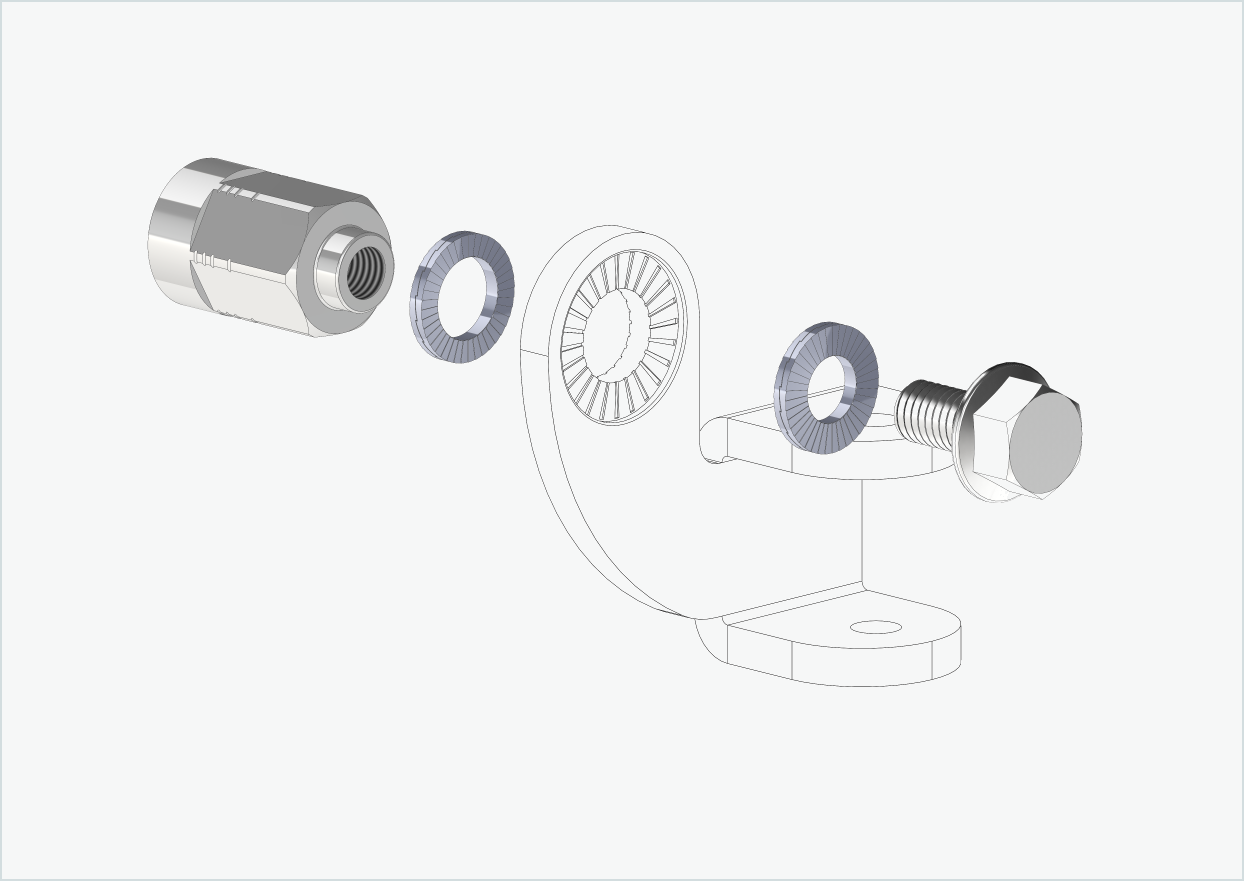 Solid akseladapter - FG 9.5 - (3/8 x 26)