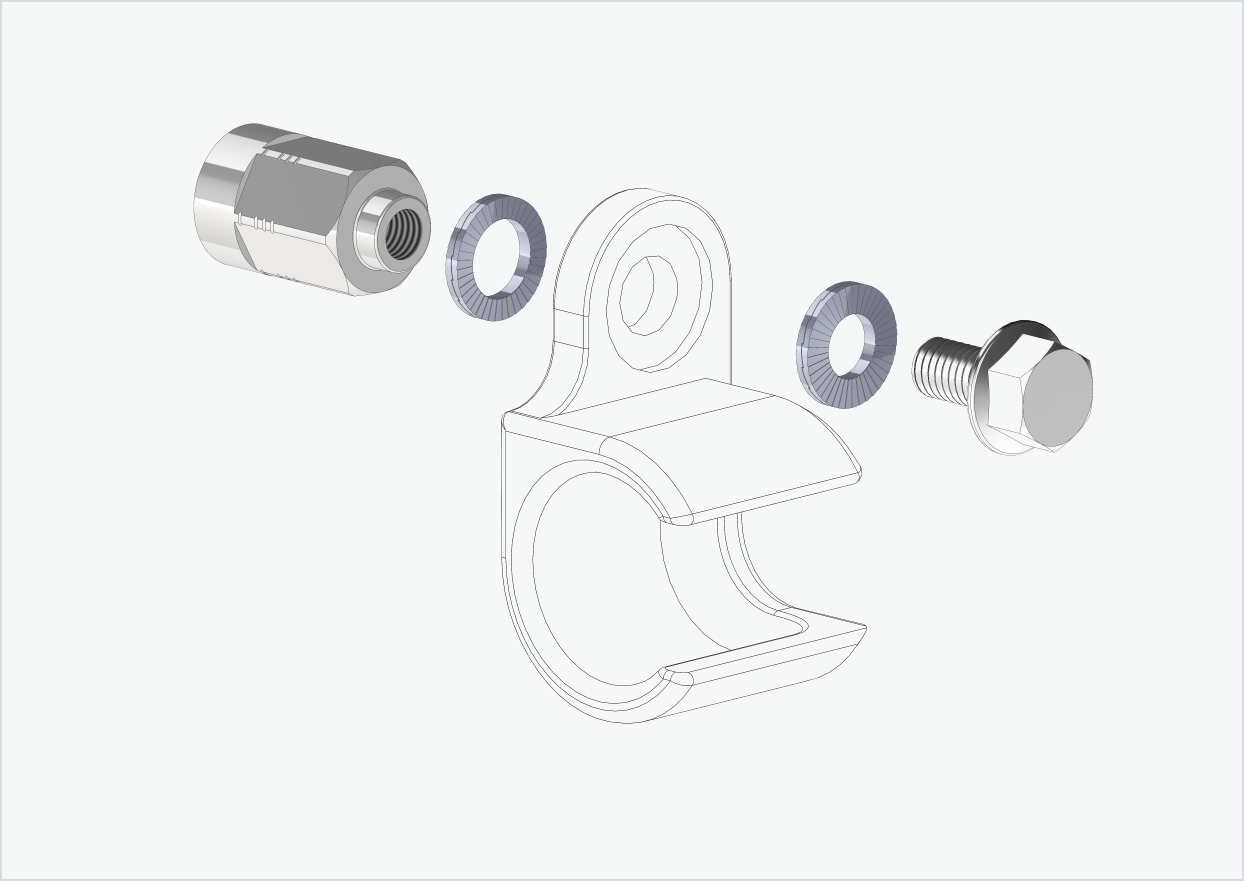Solid akseladapter - M10 x 1,00