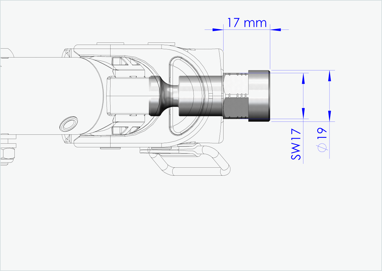 Solid akseladapter - FG 9.5 - (3/8 x 26) | for Croozer-tilhengere fra 2018 og utover