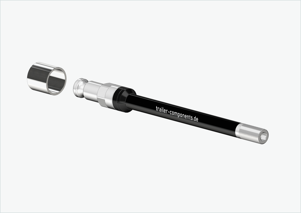 Syntace gjennomgående aksel (X-12) med adapter / M12 x 1,00 | for Croozer-tilhengere fra 2018 og utover