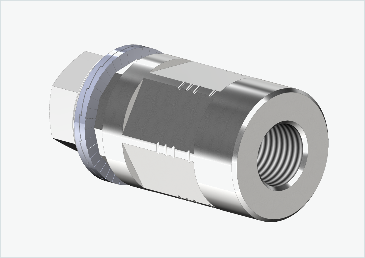 Solid akseladapter - M10 x 1,00