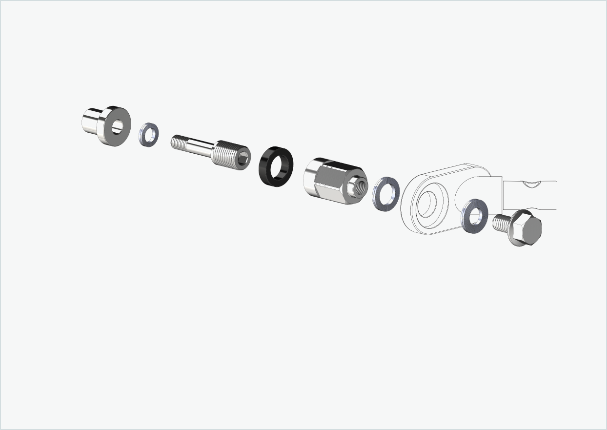 Universell XL-adapter for Rohloff Speedhub 500-14 / A12-nav | kompatibel med Thule, Qeridoo, Burley, Prophete, Hamax, Trixie og andre