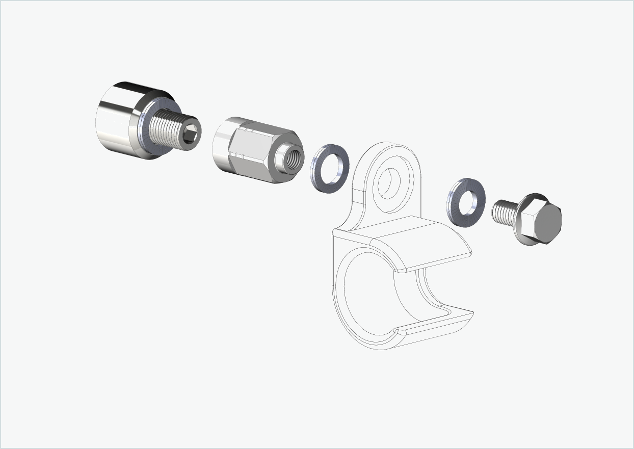 Universell adapter for HYENA-HRN-motorer | kompatibel med Thule, Qeridoo, Burley, Prophete, Hamax, Trixie og andre