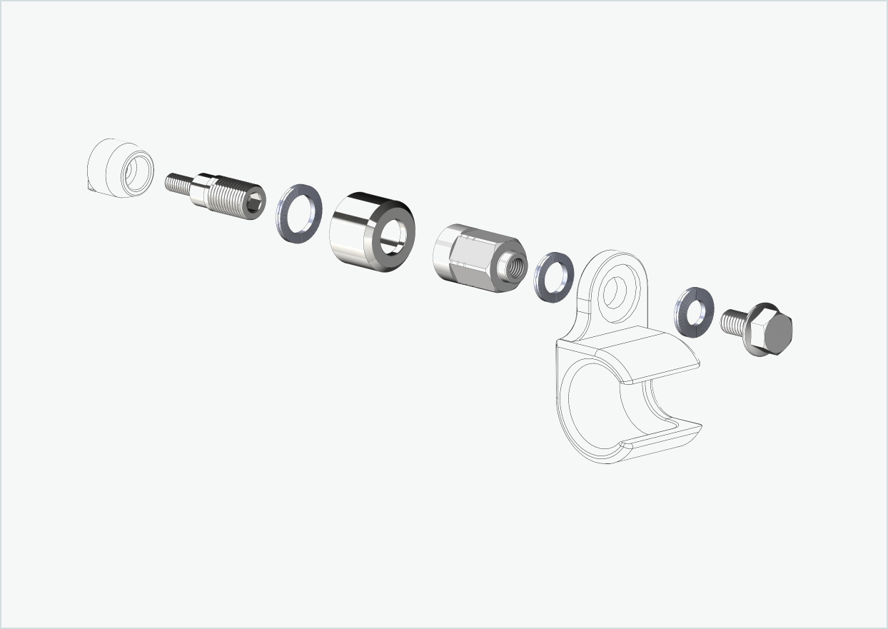 Universell adapter for HYENA-HRN-motorer | kompatibel med Thule, Qeridoo, Burley, Prophete, Hamax, Trixie og andre