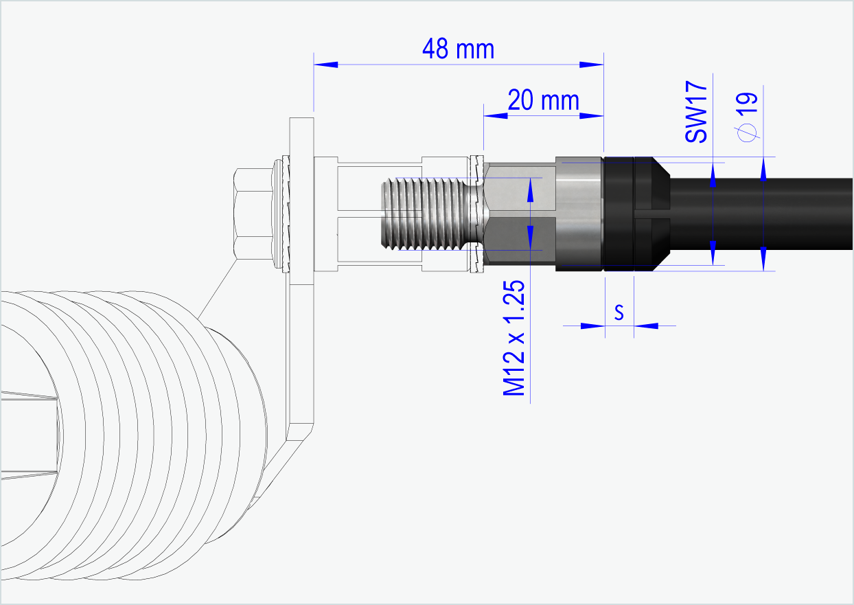 Syntace gjennomgående aksel (X-12) med hurtigbyttesystem / M12 x 1,00