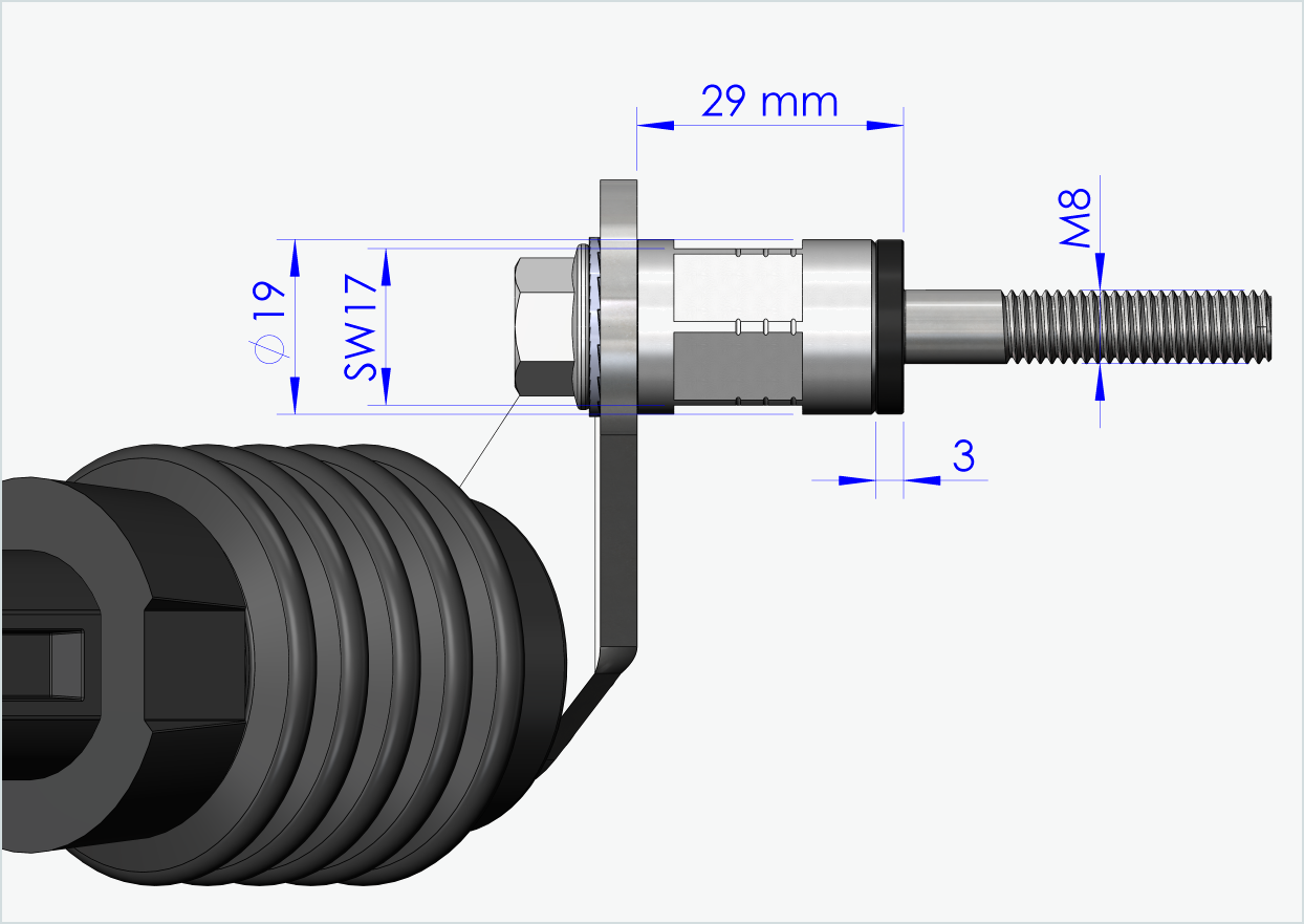 Polygonadapter for Enviolo-girnav fra 2024 og utover | kompatibel med Weber-koblinger type: E - EL - ES