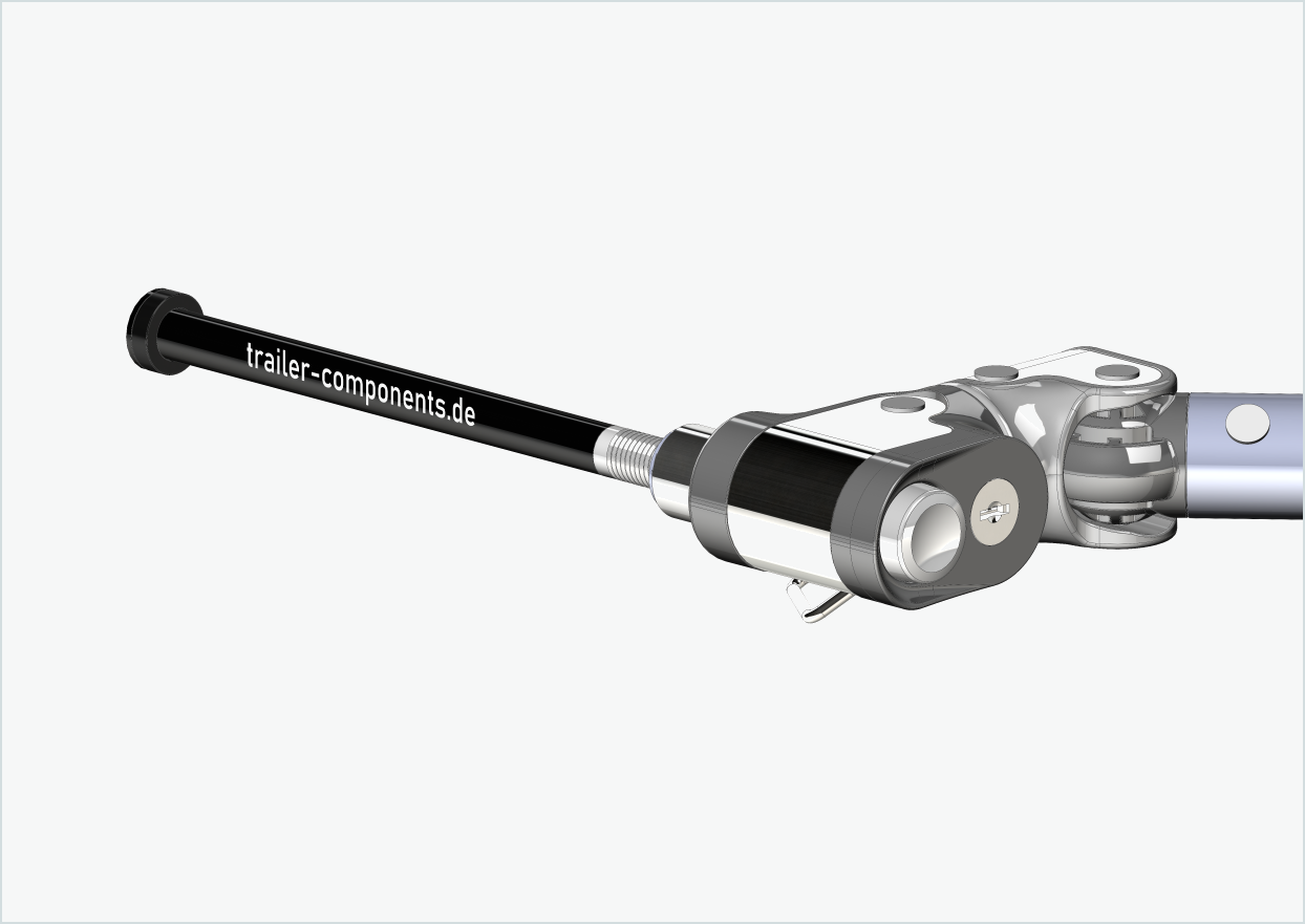 Gjennomgående aksel med adapter Croozer for ORBEA | for venstregjengede M12 x 1,50 - egnet for Croozer sykkelvogner fra 2018 og utover
