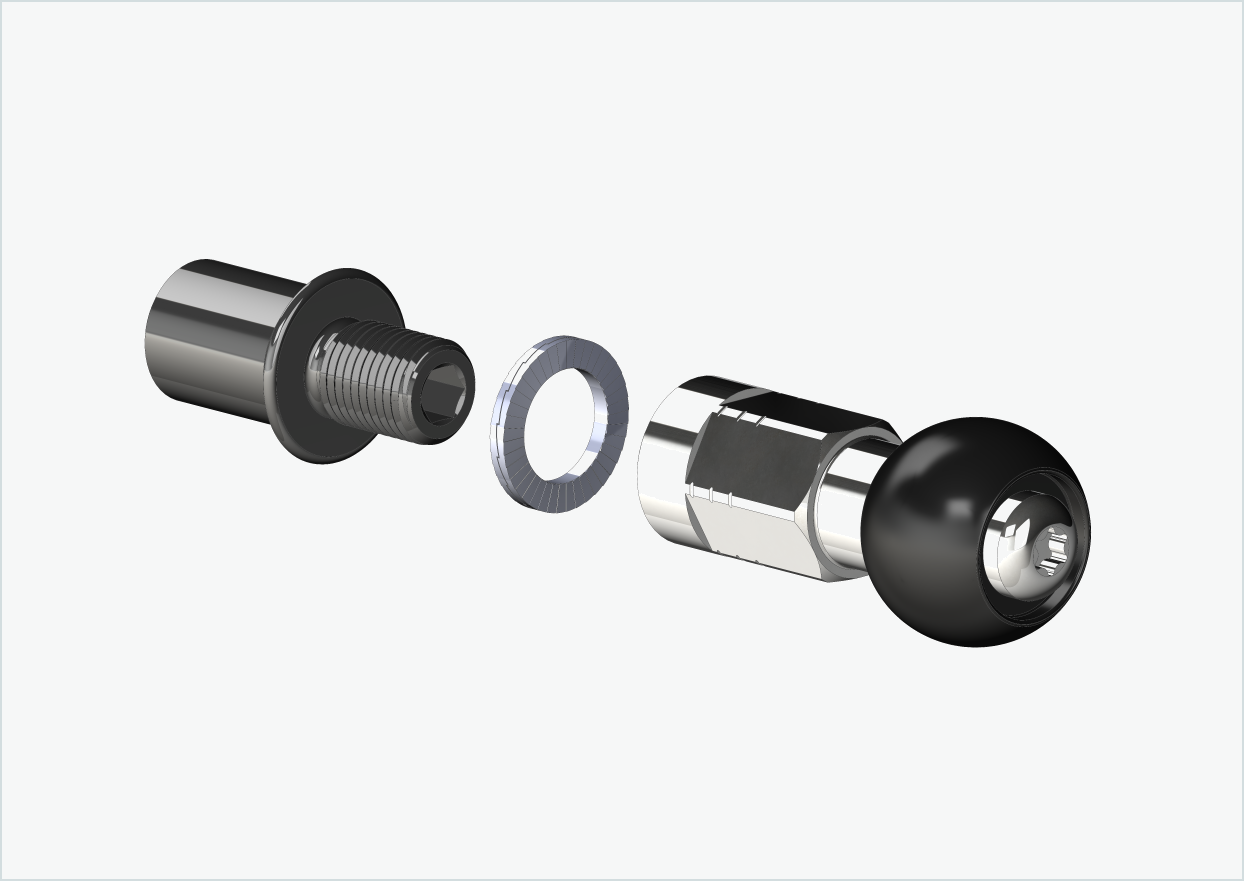 Cowboy 4 - Kort gjengeadapter - M12 x 1,25 | Pakke med Burley COHO XC adaptersett