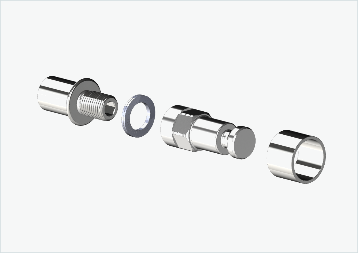 Cowboy 4 - Kort gjengeadapter - M12 x 1,25 | Pakke med Croozer-adapter
