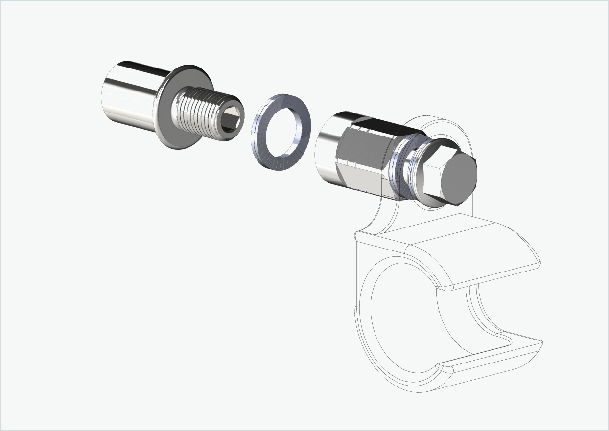 Cowboy 4 - Kort gjengeadapter - M12 x 1,25 | Pakke med universaladapter