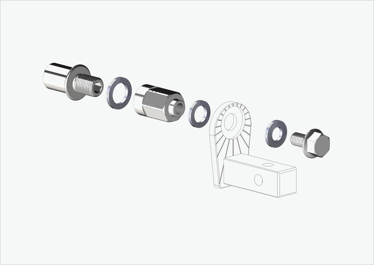 Cowboy 4 - Kort gjengeadapter - M12 x 1,25 | Pakke med universaladapter