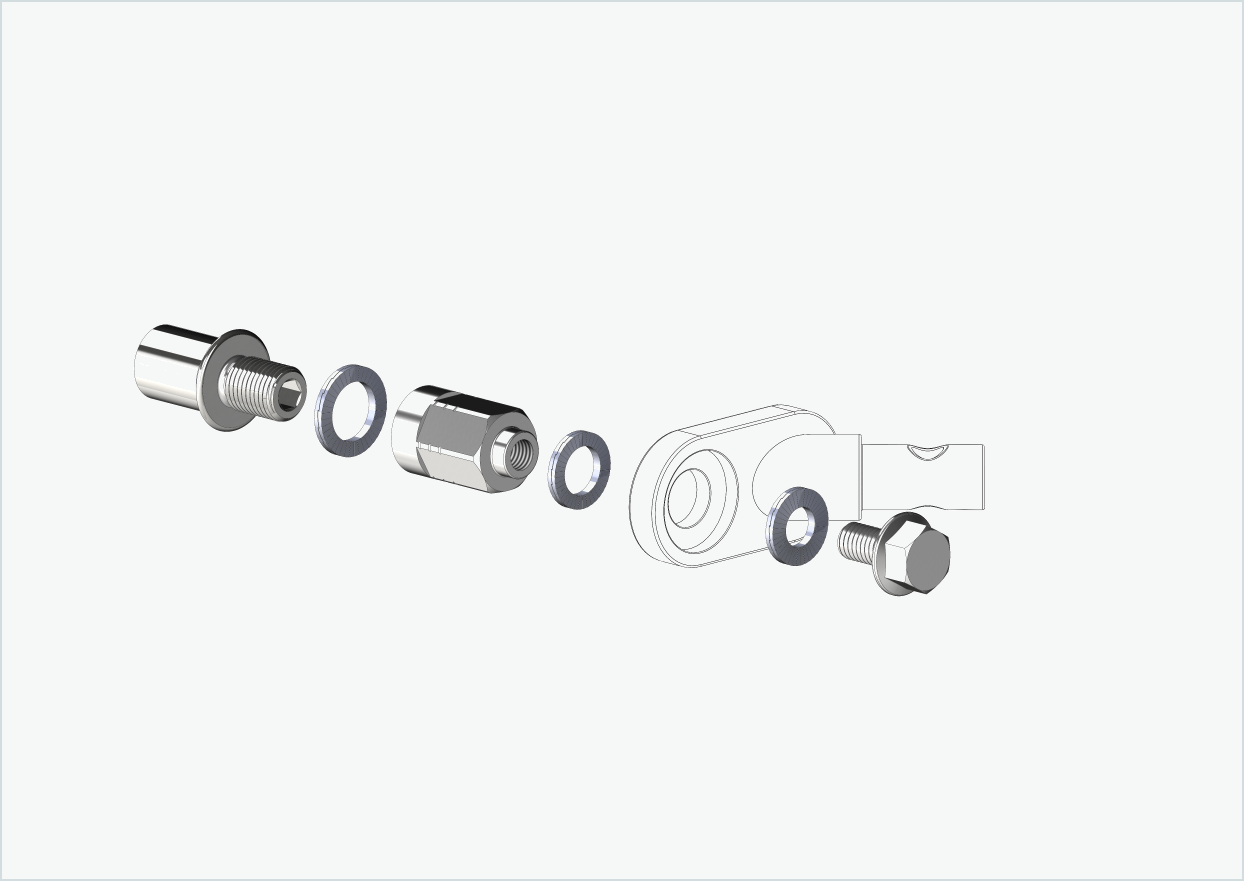 Cowboy 4 - Kort gjengeadapter - M12 x 1,25 | Pakke med universaladapter