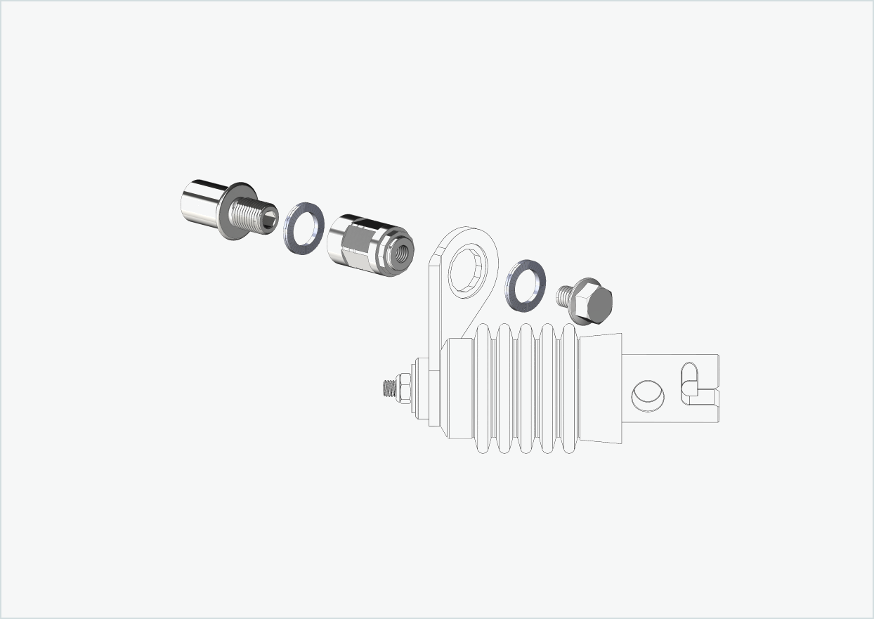 Cowboy 4 - Kort gjengeadapter - M12 x 1,25 | Pakke med Weber-adapter