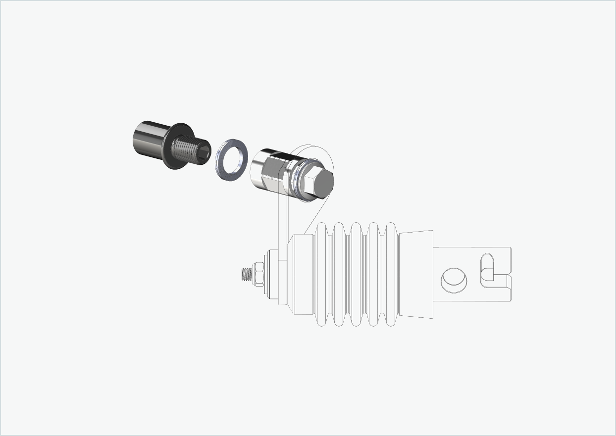 Cowboy 4 - Kort gjengeadapter - M12 x 1,25 | Pakke med Weber-adapter