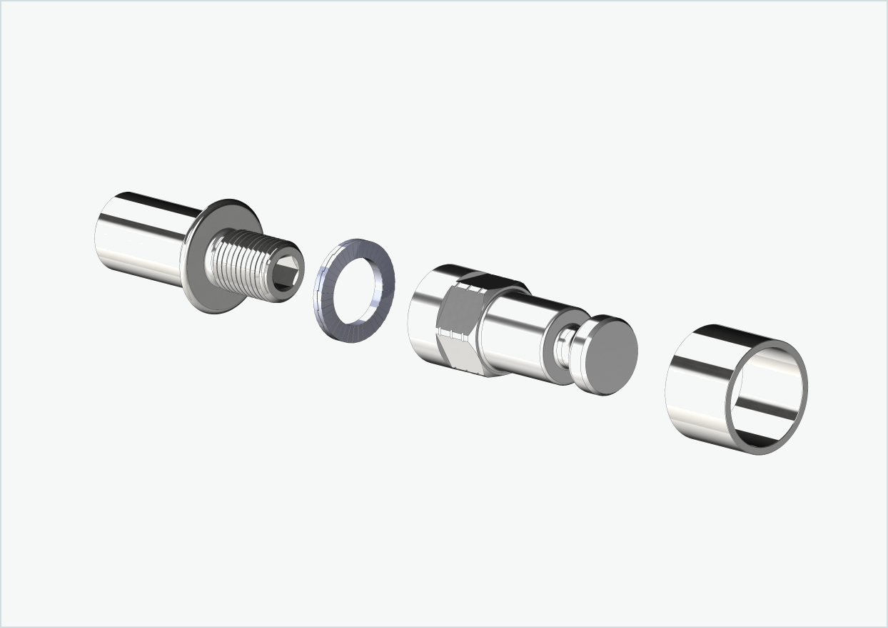 Cowboy 4 - Lang gjengeadapter - M12 x 1,25 | Pakke med Croozer-adapter
