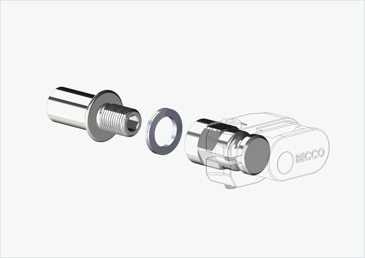 Cowboy 4-gjenget adapter lang - M12 x 1,25 | Pakke med adapter Leggero (BECCO)