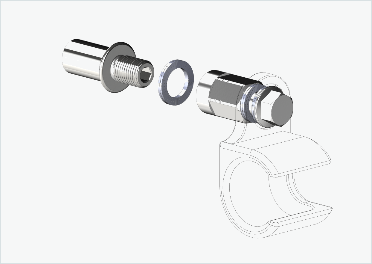 Cowboy 4 - Lang gjengeadapter - M12 x 1,25 | Pakke med universaladapter