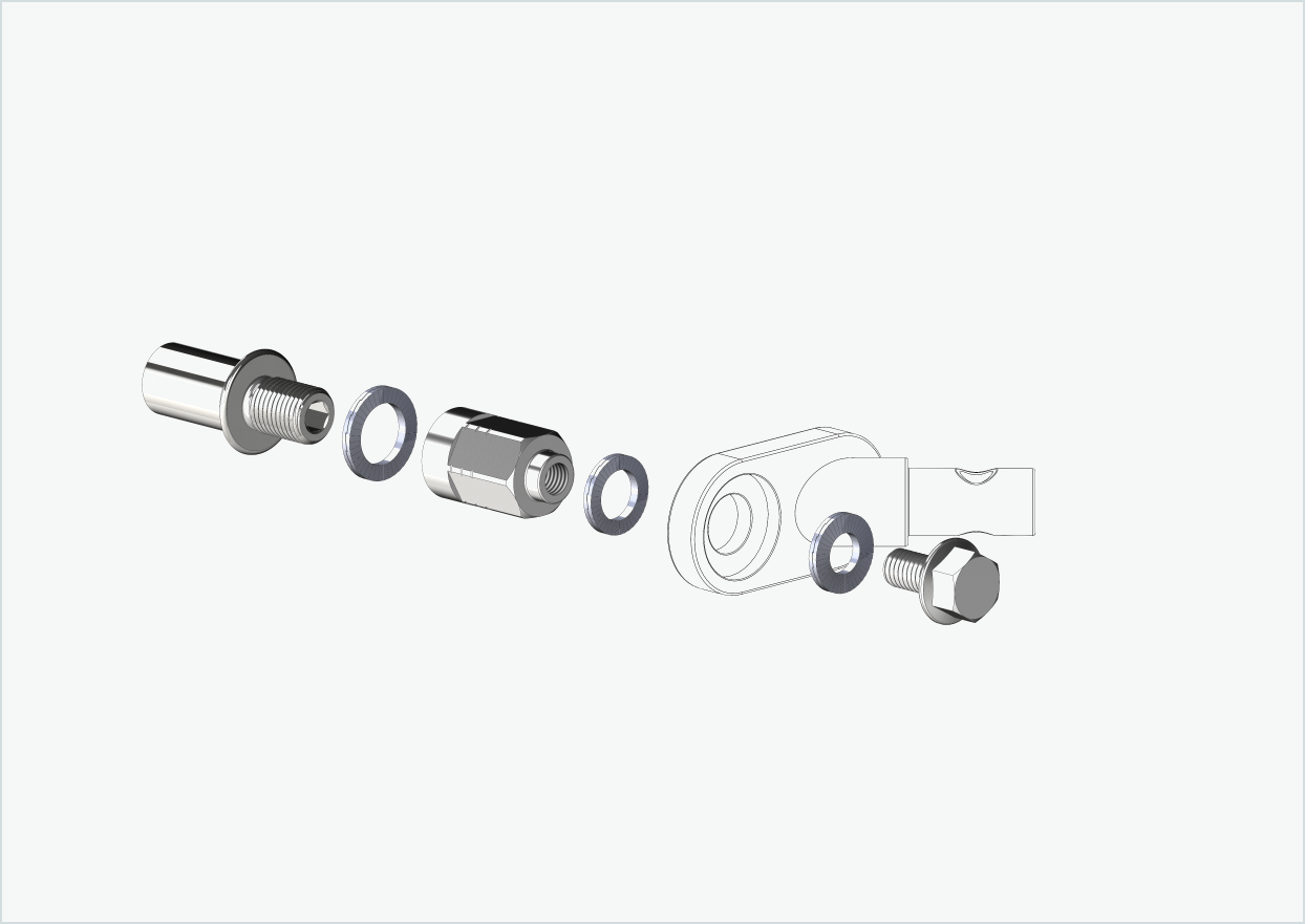 Cowboy 4 - Lang gjengeadapter - M12 x 1,25 | Pakke med universaladapter