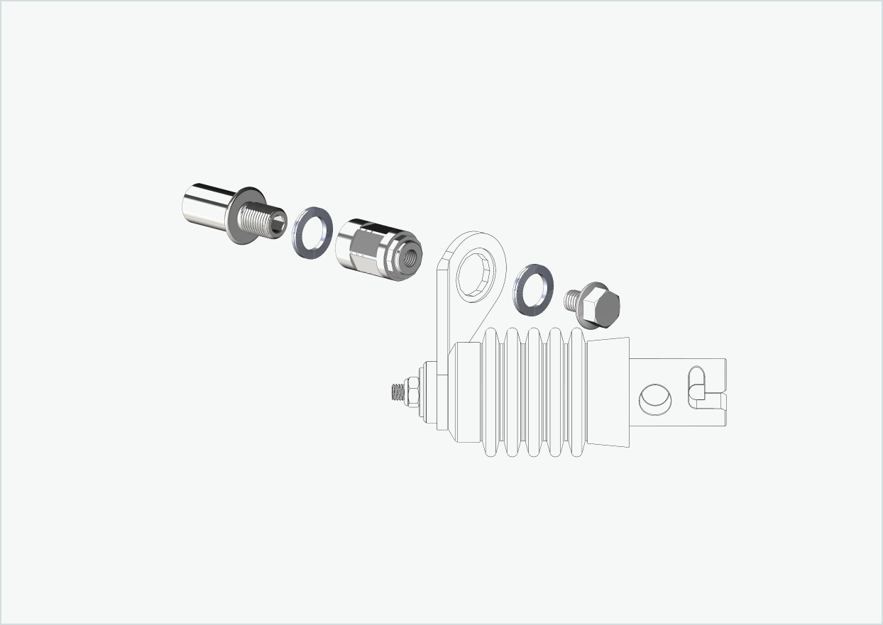 Cowboy 4 - Lang gjengeadapter - M12 x 1,25 | Pakke med Weber-adapter