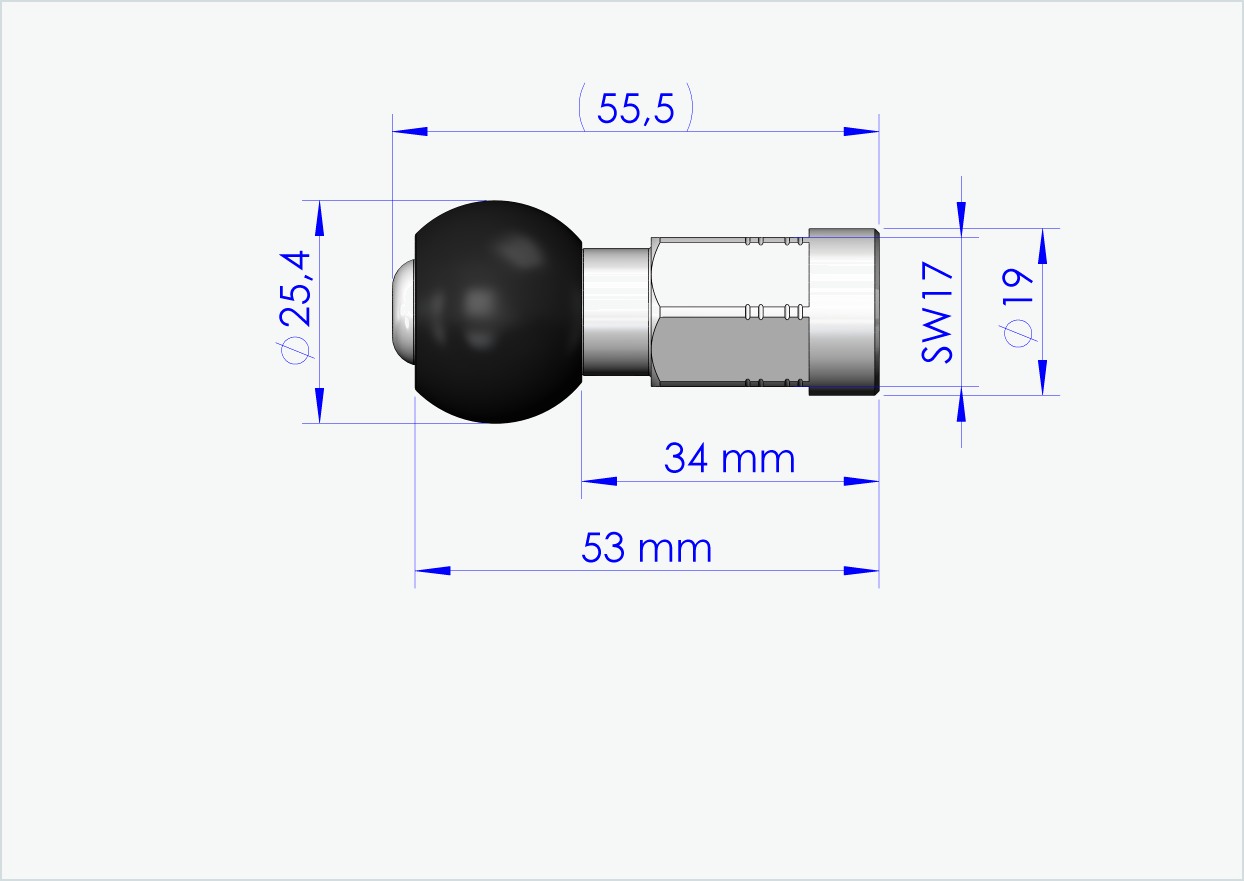 Adaptersett for solid aksel - M10 x 1,00 | egnet for Burley COHO XC