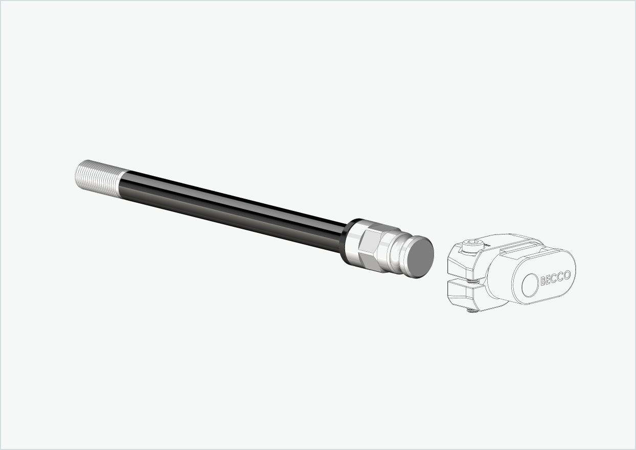 Aksel med adapter / M12 x 1,75 | for Leggero-tilhengere med BECCO-system