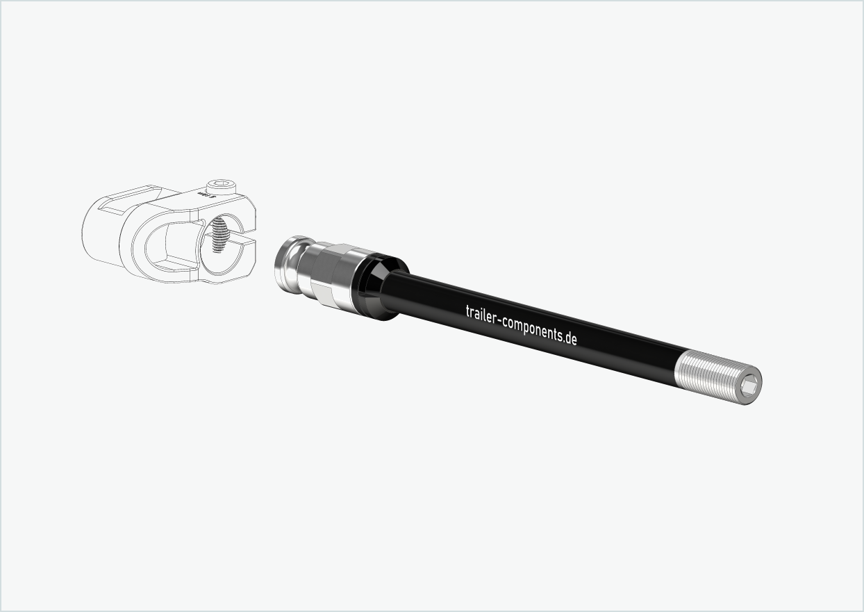 Syntace gjennomgående aksel (X-12) med adapter / M12 x 1,50 | for Leggero-tilhengere med BECCO-system