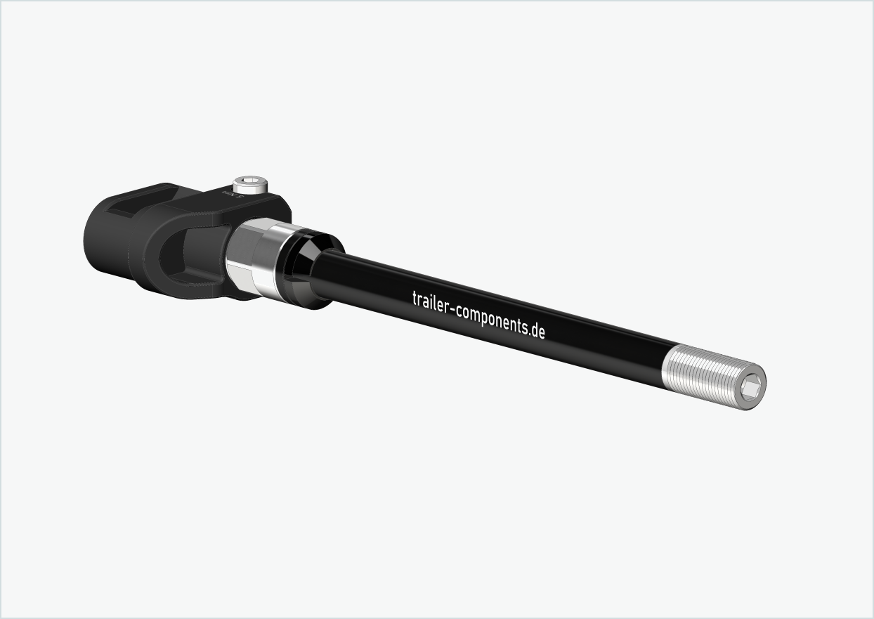 Syntace gjennomgående aksel (X-12) med adapter / M12 x 1,50 | for Leggero-tilhengere med BECCO-system