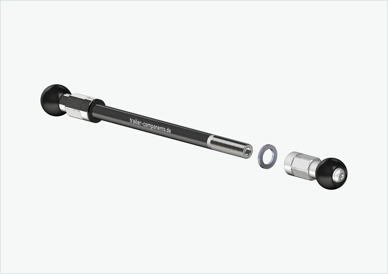 Gjennomgående aksel for Burley COHO XC / M12 x 1.00