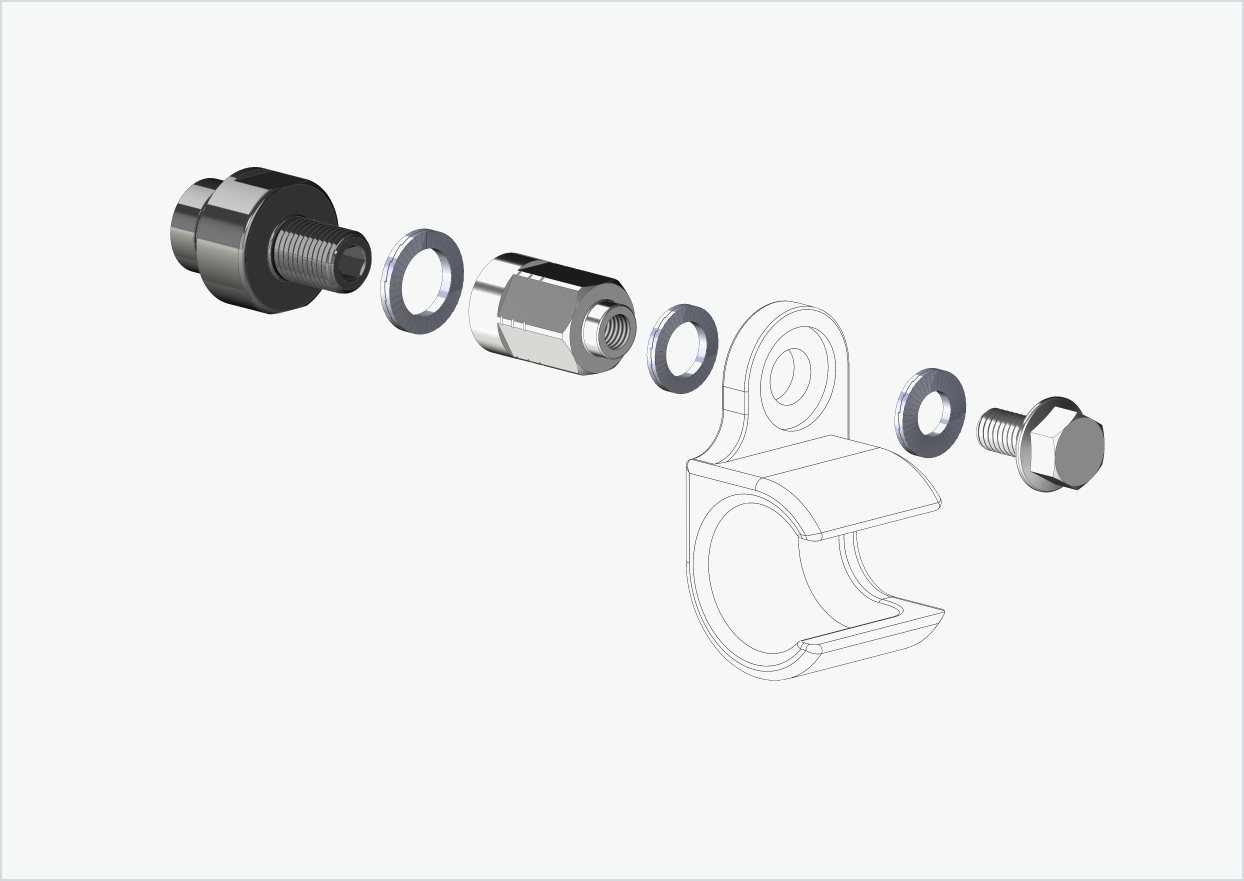 ORBEA Diem - Gjengeadapter - M12 x 1,25 | Pakke med universaladapter