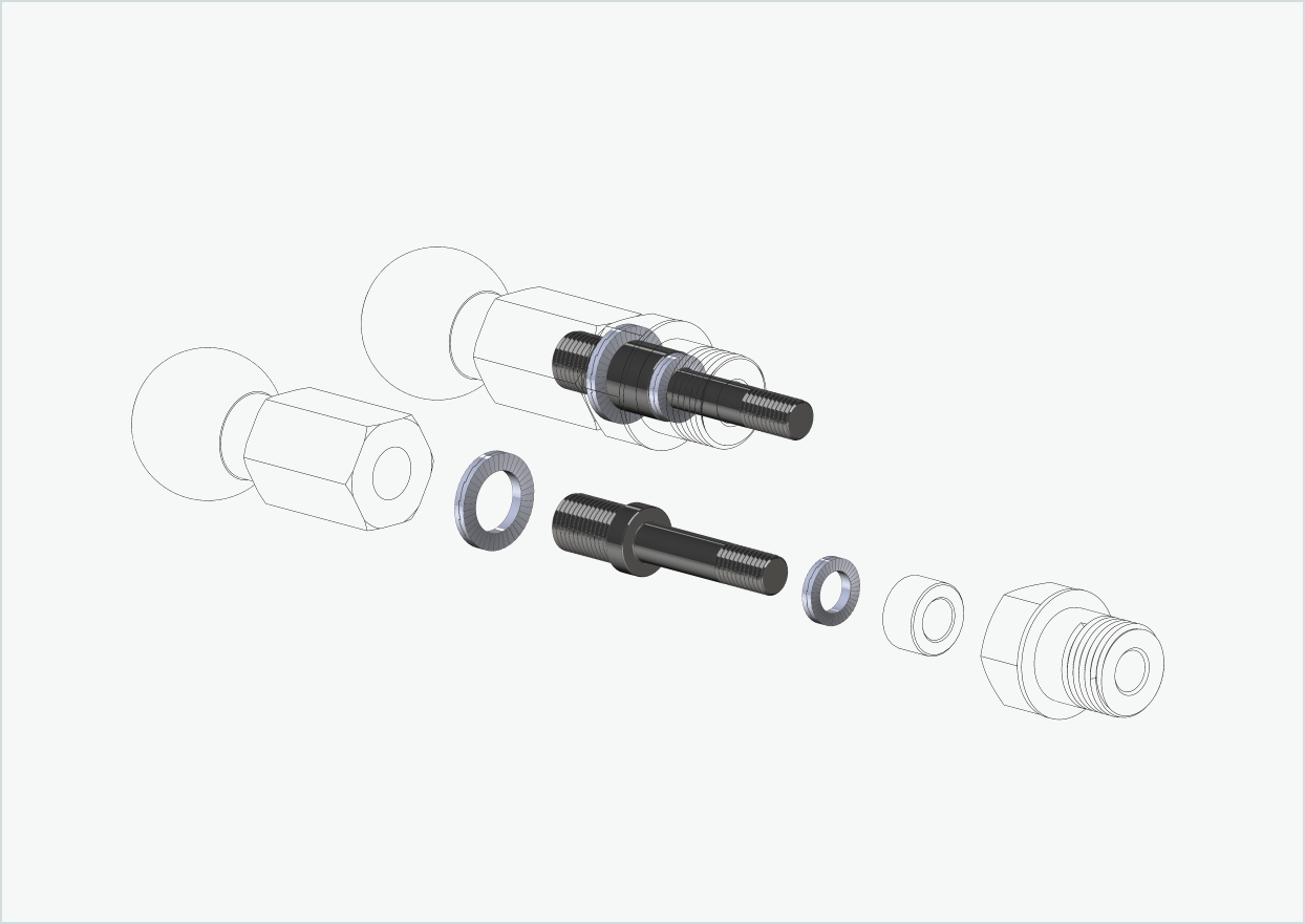Burley COHO XC gjengeadaptersett | for HASE PINO med Rohloff Speedhub 500-14 / A12