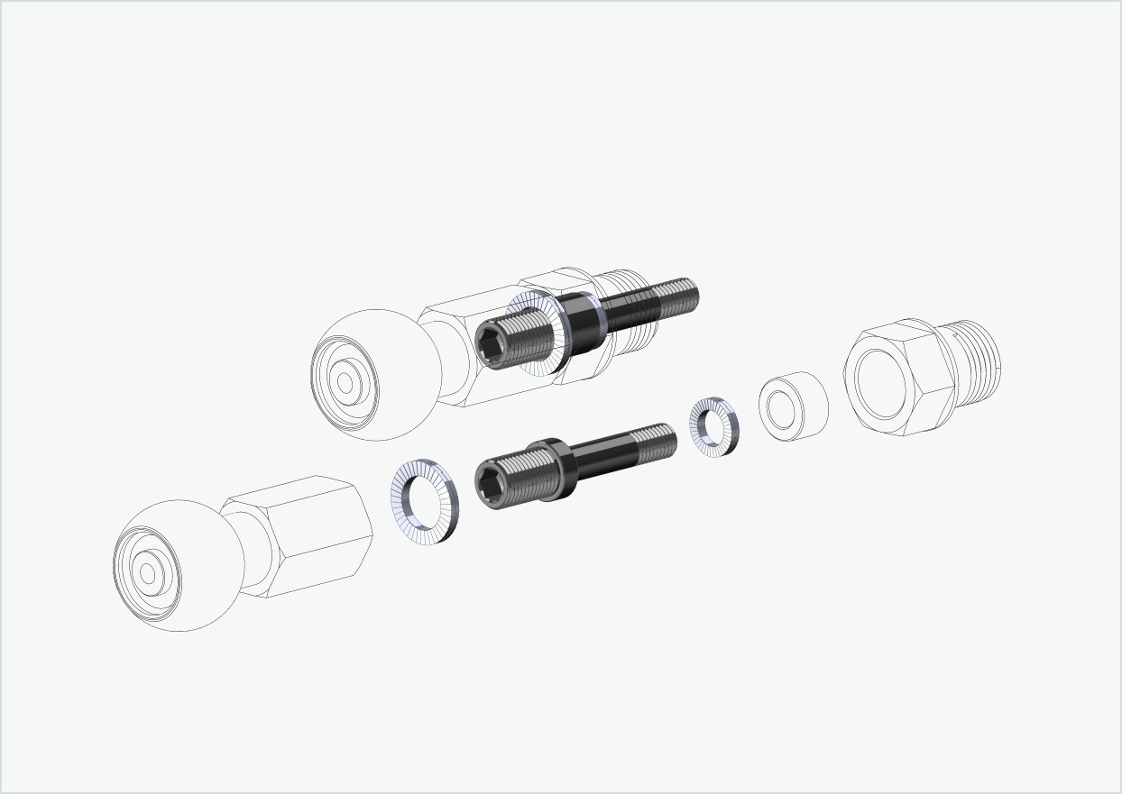 Burley COHO XC gjengeadaptersett | for HASE PINO med Rohloff Speedhub 500-14 / A12