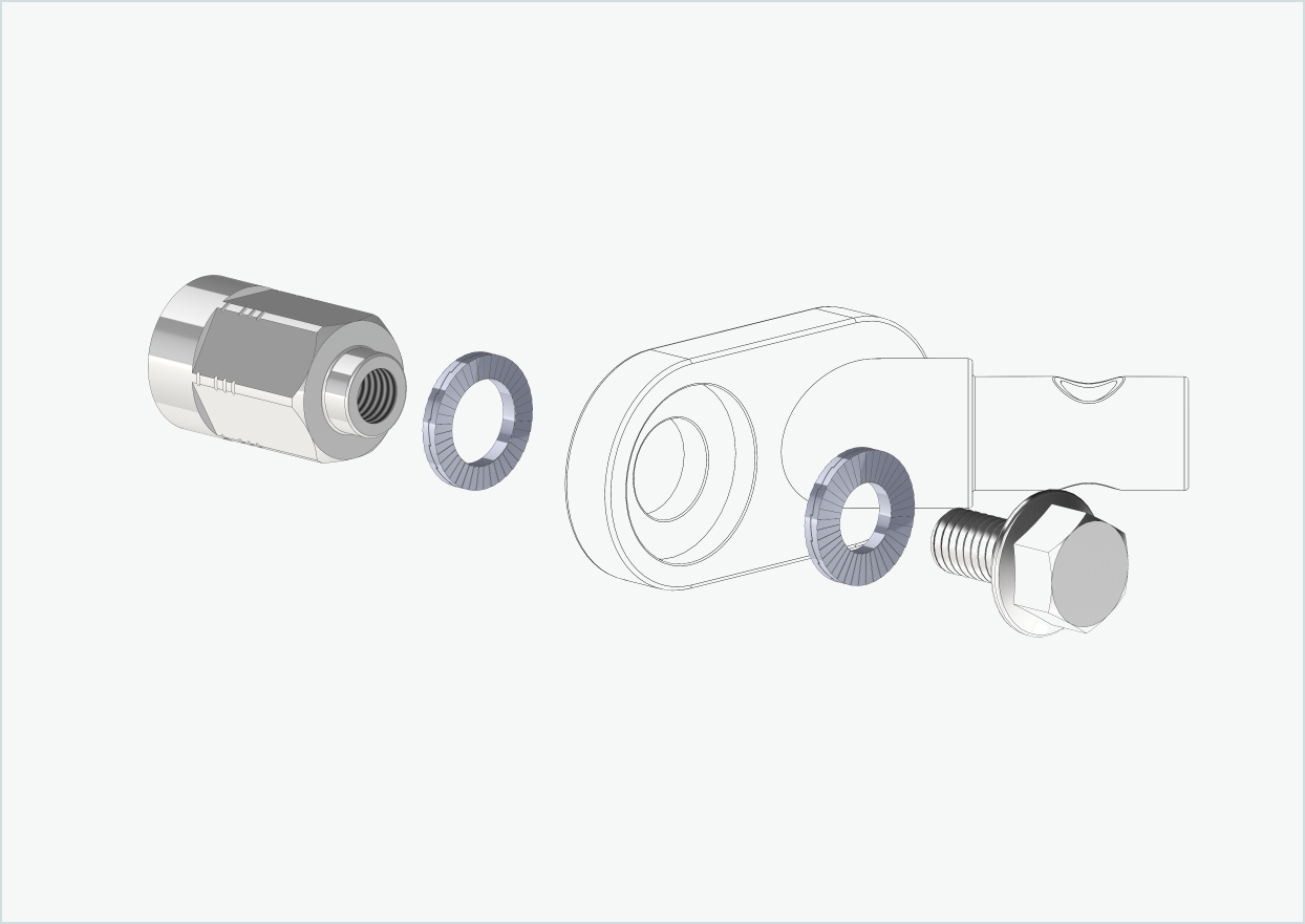 Solid akseladapter - M10 x 1,00