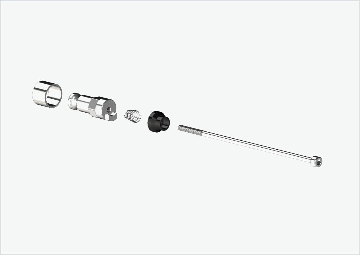 Hurtigkoblingsaksel med adapter (for Croozer-tilhengere fra 2018 og utover) | Klemmelengde 143 mm - 153 mm
