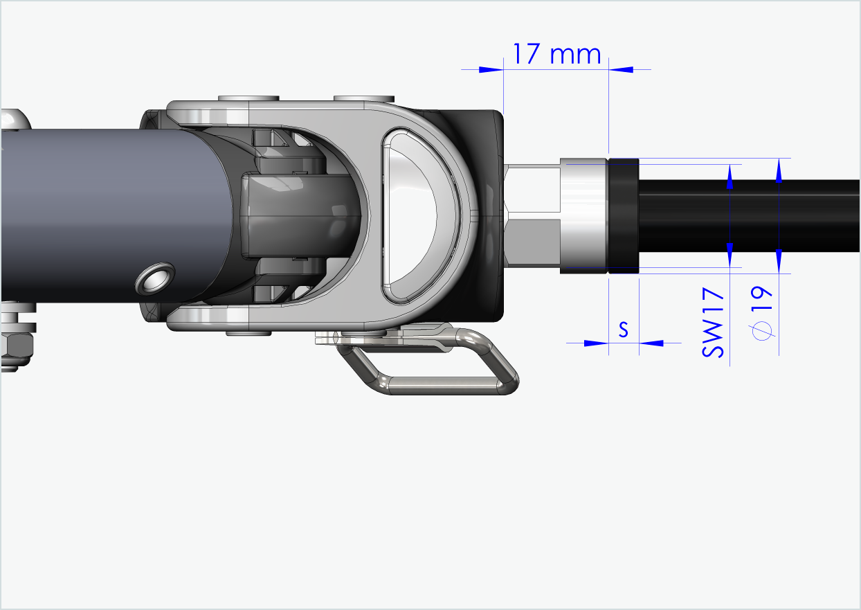 Gjennomgående aksel med adapter / M12 x 1,00 | for Croozer-tilhengere fra 2018 og utover