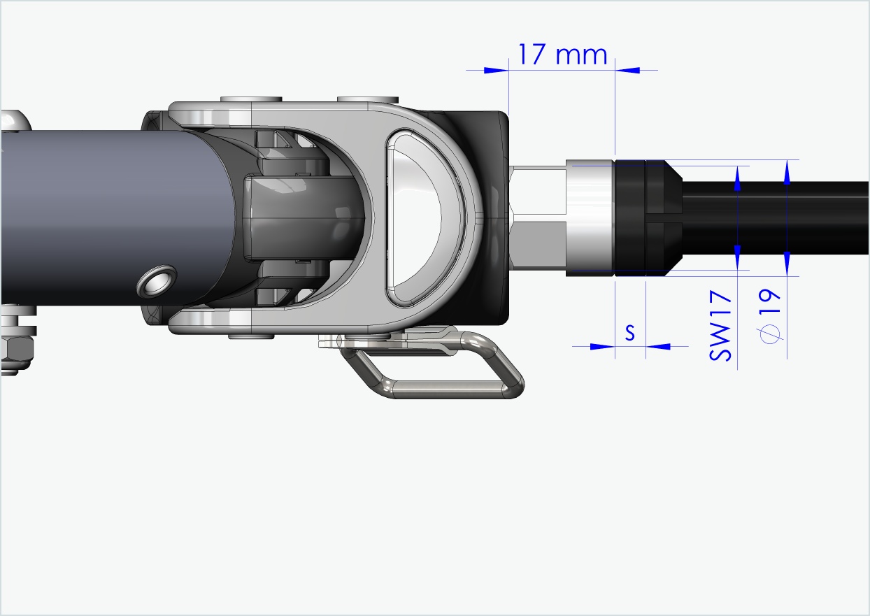 Syntace gjennomgående aksel (X-12) med adapter / M12 x 1,00 | for Croozer-tilhengere fra 2018 og utover