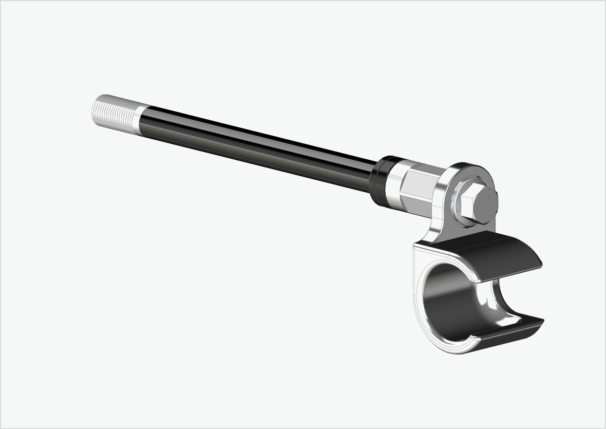 Syntace gjennomgående aksel (X-12) med universaladapter / M12 x 1,00