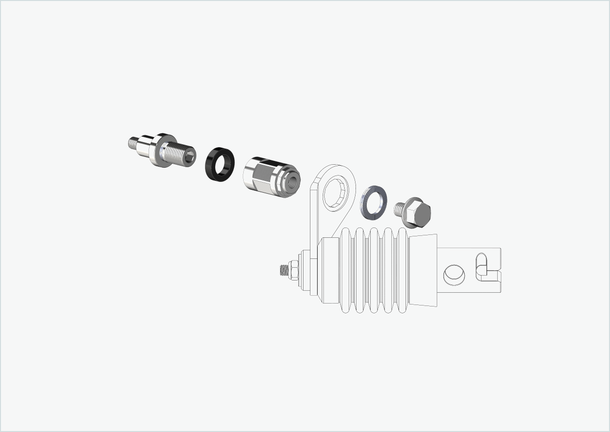 XL-adapter for Rohloff Speedhub 500-14 / A12-nav | kompatibel med Weber-koblinger type: E - EL - ES