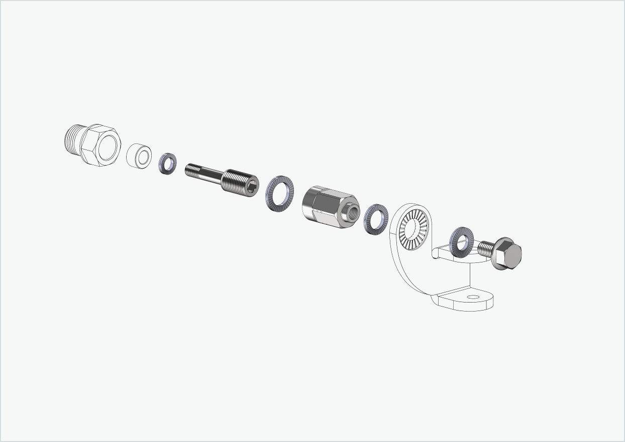 Universell adapter for HASE PINO med Rohloff Speedhub A12 | kompatibel med Thule, Qeridoo, Burley, Prophete, Hamax, Trixie og andre