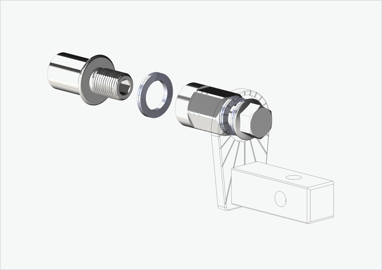 Cowboy 4 - Kort gjengeadapter - M12 x 1,25 | Pakke med universaladapter