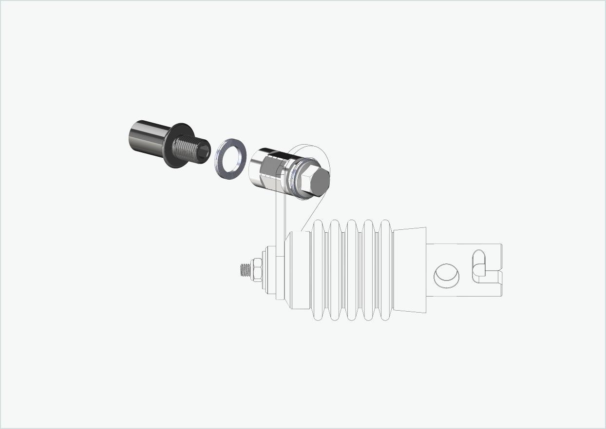 Cowboy 4 - Lang gjengeadapter - M12 x 1,25 | Pakke med Weber-adapter