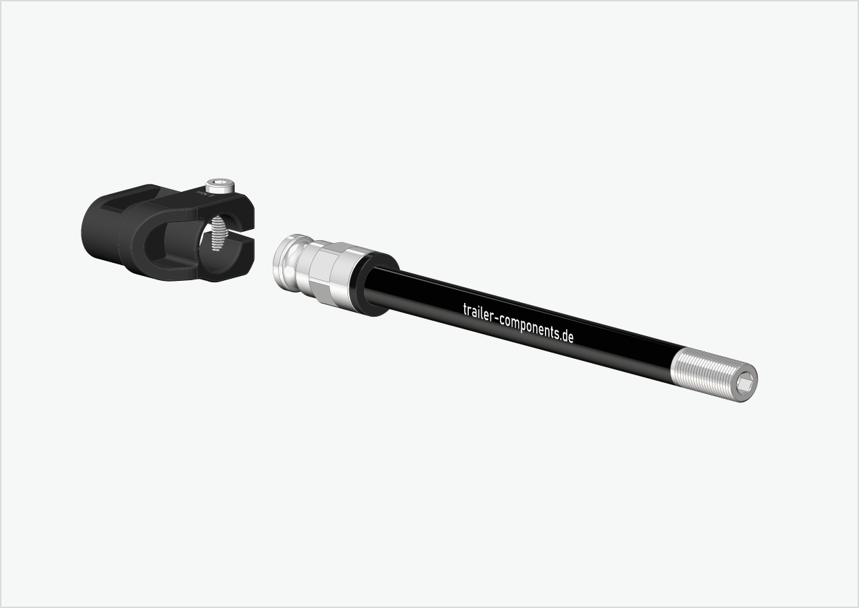 Aksel med adapter / M12 x 1,75 | for Leggero-tilhengere med BECCO-system