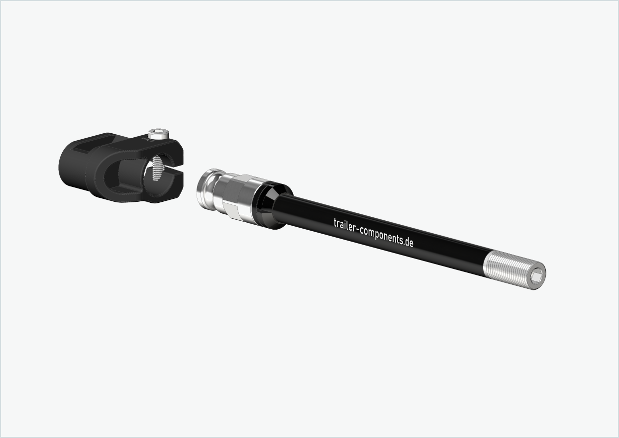 Syntace gjennomgående aksel (X-12) med adapter / M12 x 1,50 | for Leggero-tilhengere med BECCO-system