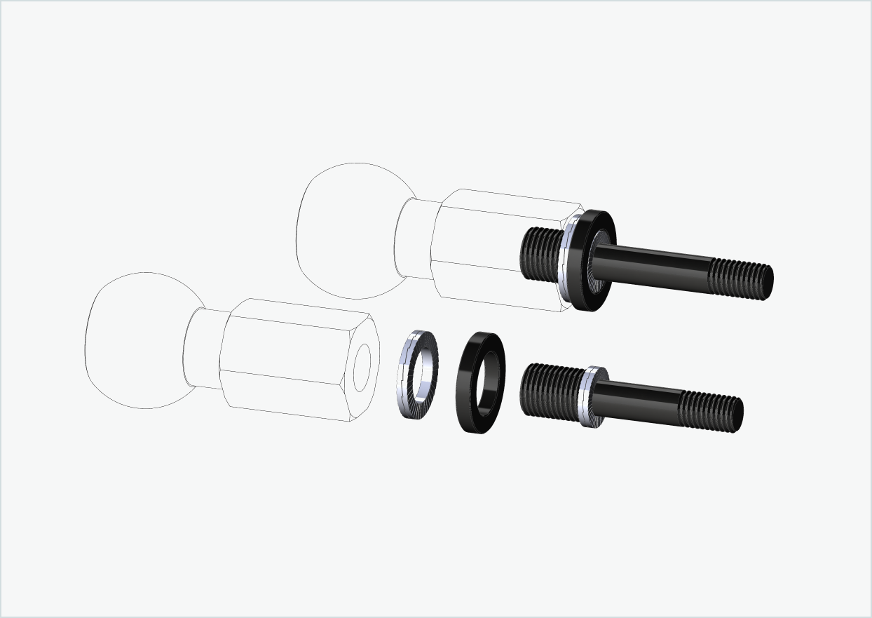 Burley COHO XC gjengeadaptersett (30mm/36mm) | for Rohloff Speedhub 500-14 / A12