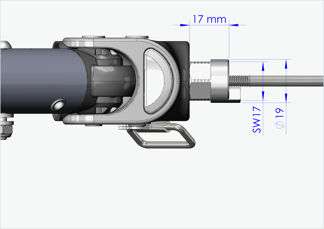 Hurtigkoblingsaksel med adapter (for Croozer-tilhengere fra 2018 og utover) | Klemmelengde 143 mm - 153 mm